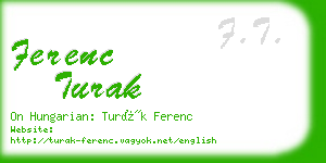 ferenc turak business card